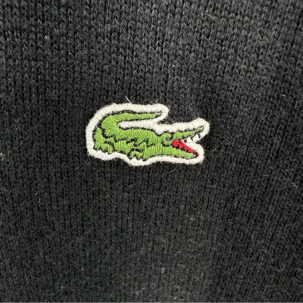 Lacoste Cotton Cashmere Blend 1/4 Zip Long Sleeve Sweater Black Size 6, XL - Picture 4 of 10
